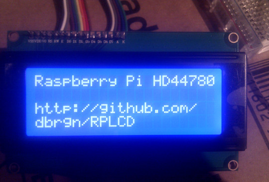 Photo of 20x4 LCD in action